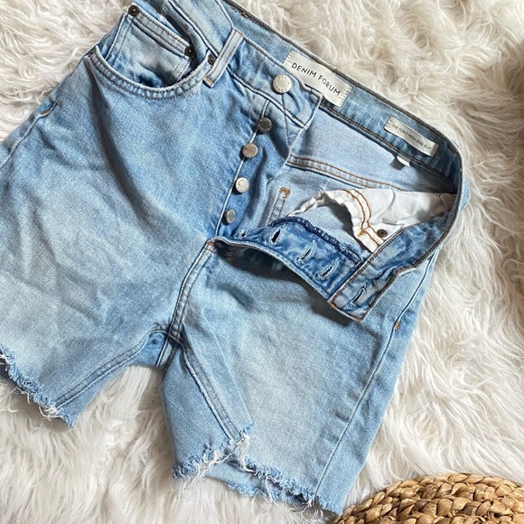Denim Forum | Yoko High Rise Slim Cutoffs - Picture 1 of 7